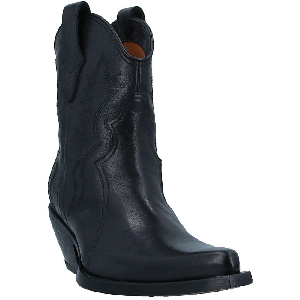 Brand New Barracuda Cuban Leather Cowboy Ankle Boots